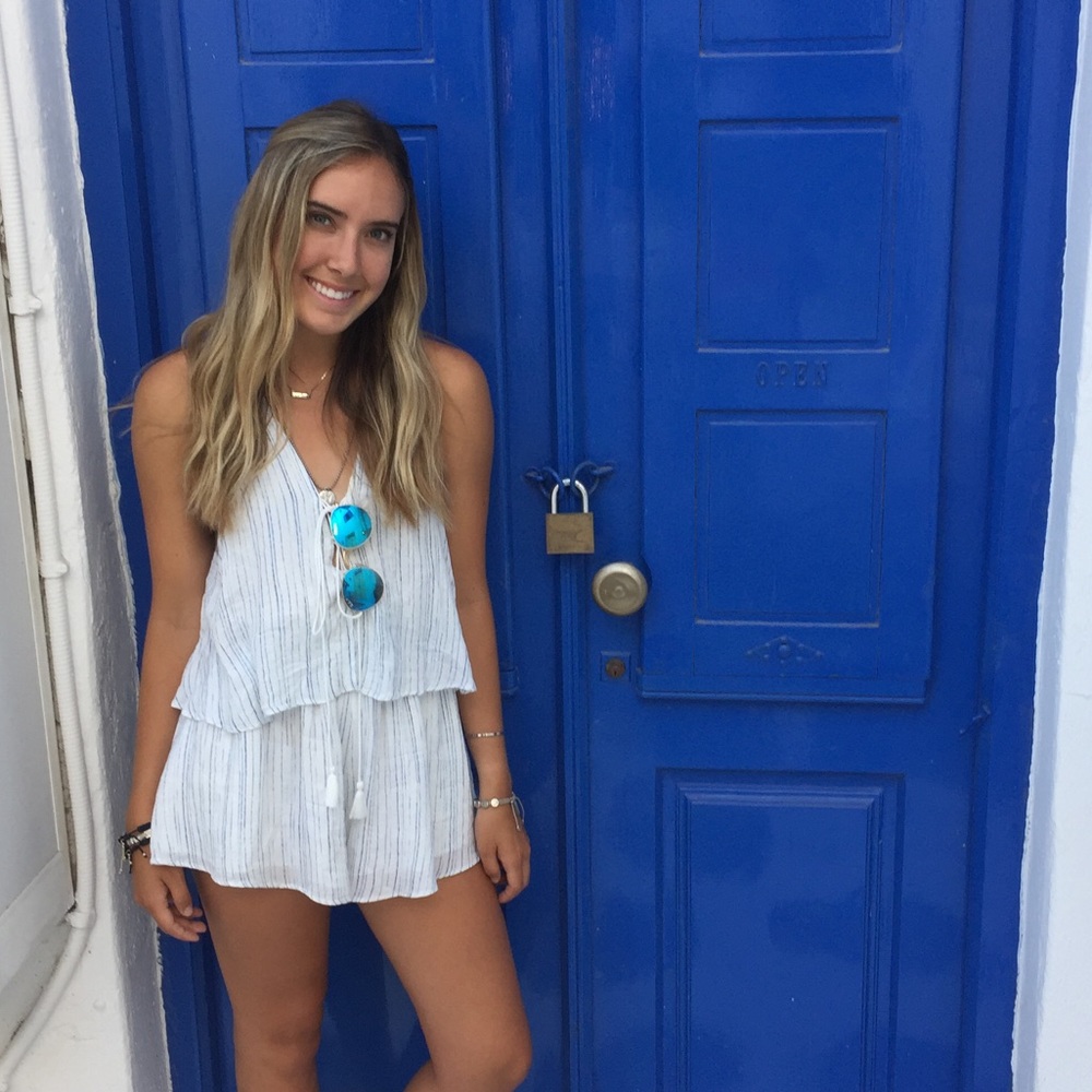 Blue and White float Ocean Air Romper